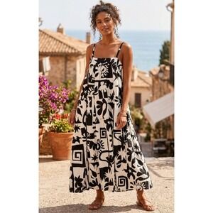 abel the label black and white dress Abel The Label | Dresses | Atl Abel The Label Tiered Floral Maxi Dress